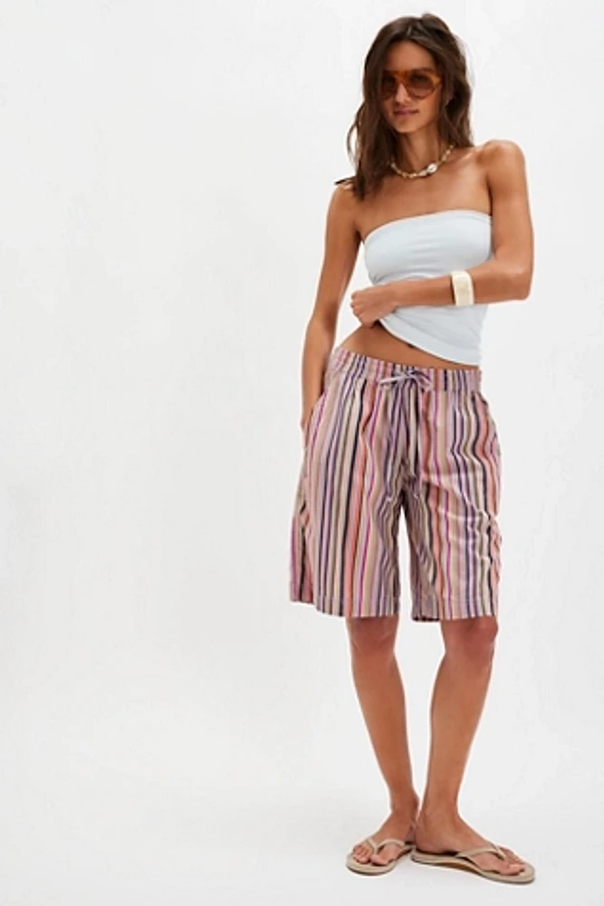 Saylor Poplin Stripe Shorts