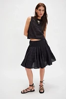 Many Layers Solid Midi Skirt