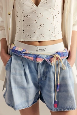 We The Free Clark Pleated Denim Shorts