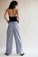 Buckle Back Stripe Trousers