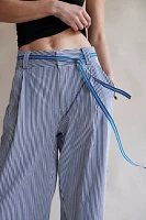Buckle Back Stripe Trousers
