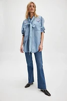 Tricia Fix Denim Tie Top