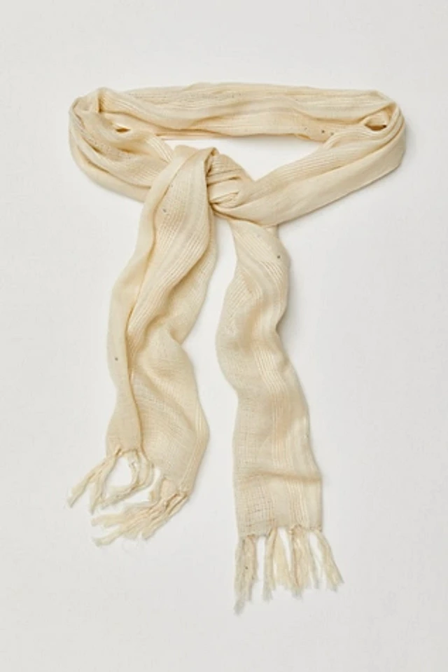NWT Free People Mystic Metallic Wrap Belt in Ivory Metallic Chic Wrap Belt - Silver | Boston Proper main image 2