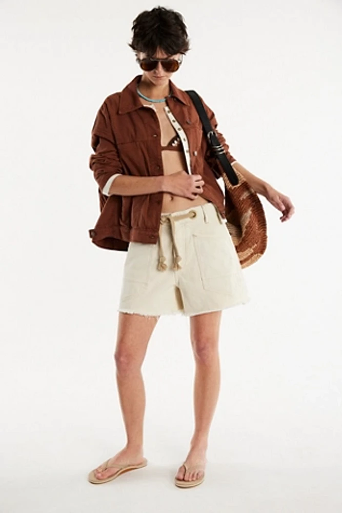 We The Free Opal Swing Linen Jacket