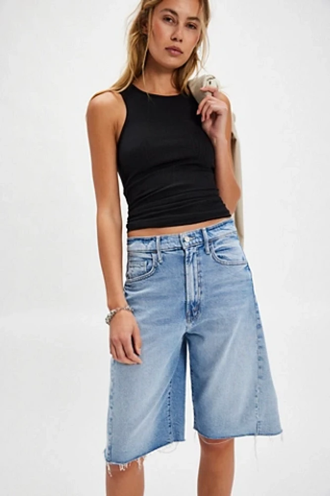 MOTHER The Half-Pipe Bermuda Fray Shorts