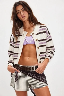 Lila Stripe Cardi