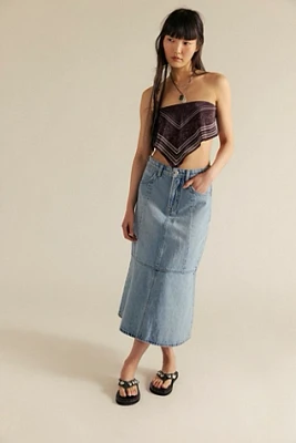We The Free Midas Denim Midi Skirt