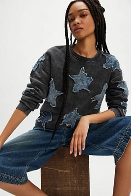OneTeaspoon Denim Star Sweatshirt