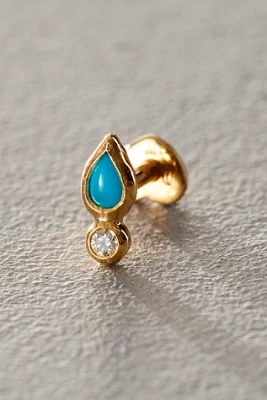 Pamela Love Bezel Pear Stud