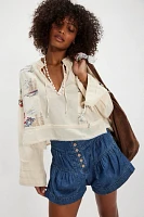 We The Free Ships And Sails Embroidered Top