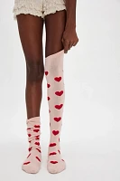 Magnolia Pearl Candry Heart Over-The-Knee Socks
