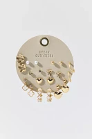 Summer Girl Pearl Post & Hoop Earring Set