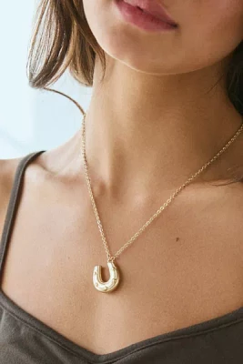 Lucky Horseshoe Pendant Charm Necklace