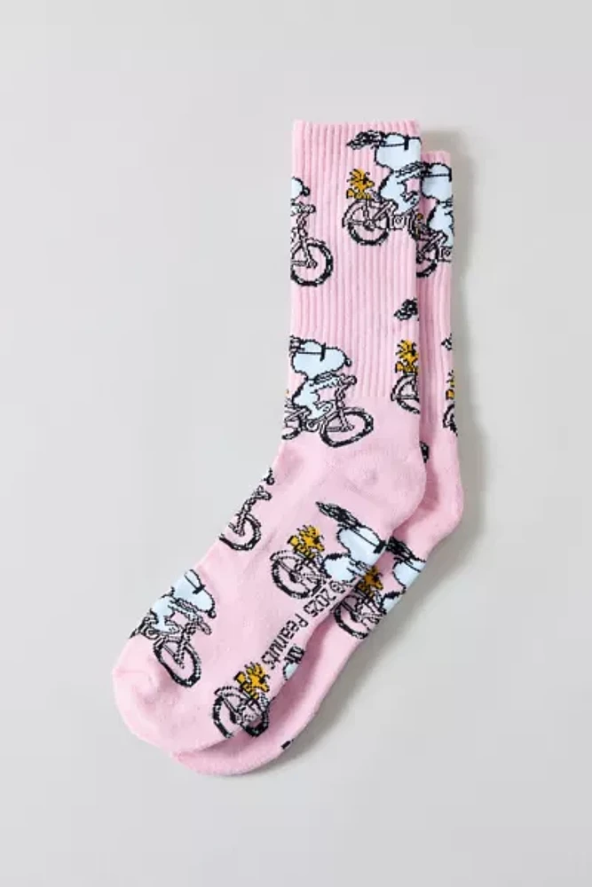 Peanuts Snoopy Bicycle Crew Sock
