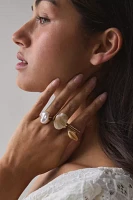 Emery Pearl And Shell Ring Set