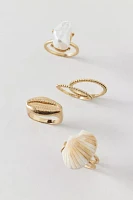 Emery Pearl And Shell Ring Set