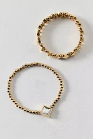 Chiron Rhinestone Metal Stretch Bracelet Set