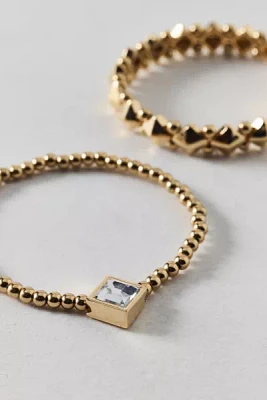 Chiron Rhinestone Metal Stretch Bracelet Set