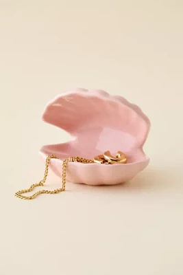 Clamshell Ceramic Trinket Dish