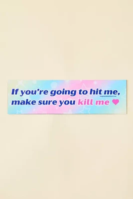 Hit Me Slogan Text Car Bumper Magnet