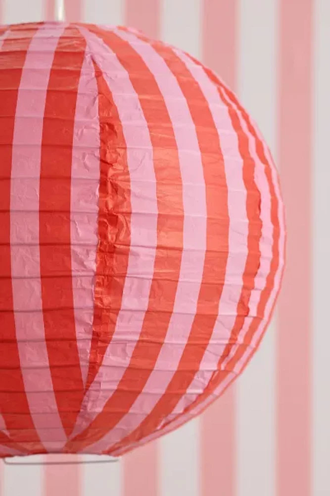 Striped Printed Round Paper Lantern Pendant Shade