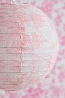 Toile Printed Round Paper Lantern Pendant Shade
