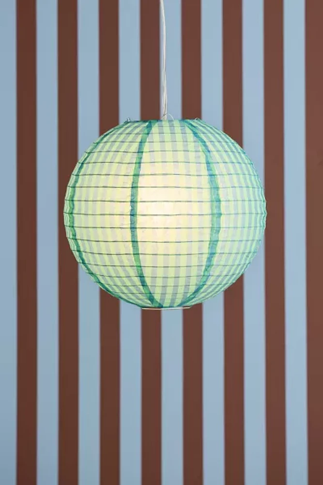 Stripe Printed Round Paper Lantern Pendant Shade