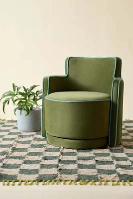 Rhea Swivel Velvet Lounge Chair