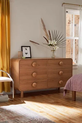 Tabitha 6-Drawer Wood Dresser