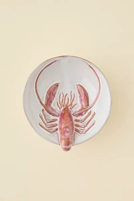 Lobster Sculpted Ceramic Serving Bowl
