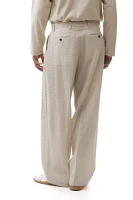 LC23 Seersucker Wide Leg Trouser Pant