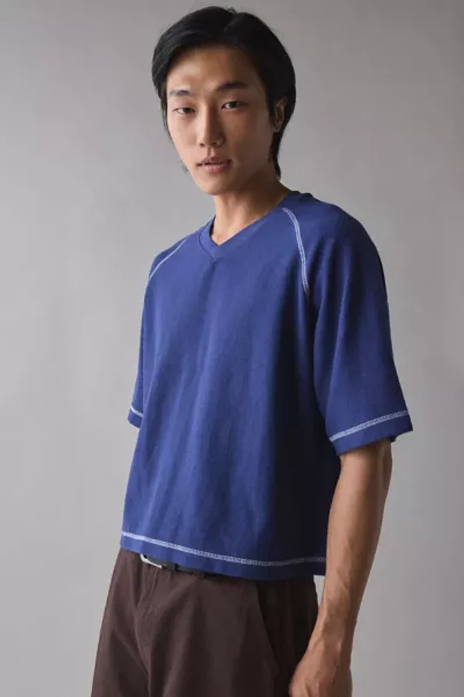 Standard Cloth Heavyweight Reverse Terry Boxy V-Neck Shirt