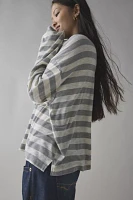 ReMADE By UO Remnants Striped Drippy Sleeve Sweater