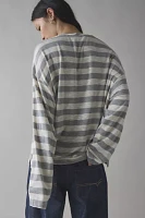 ReMADE By UO Remnants Striped Drippy Sleeve Sweater