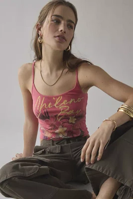 Chileno Bay Tropical Graphic Cropped Cami