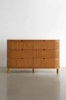 Juliette Fluted Wood 6-Drawer Dresser