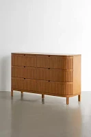 Juliette Fluted Wood 6-Drawer Dresser