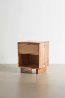 Lucia Wood Storage Nightstand/Side Table