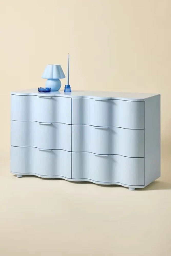 Aria 6-Drawer Short Squiggle Dresser