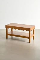 Stacie Wood Scallop Bench