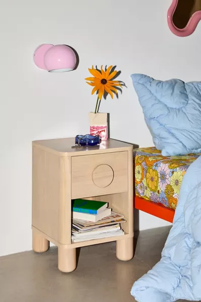 Chuck Wood Storage Nightstand