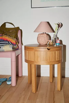 Juliette Fluted Wood Nightstand