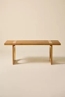 Caspar Statement Slatted Wood Bench