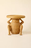 Frog Shaped Rattan Side Table