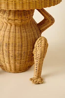 Frog Shaped Rattan Side Table