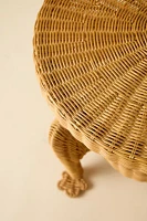 Frog Shaped Rattan Side Table