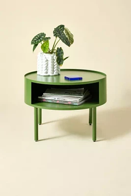 Lucie Round Iron Storage Coffee Table