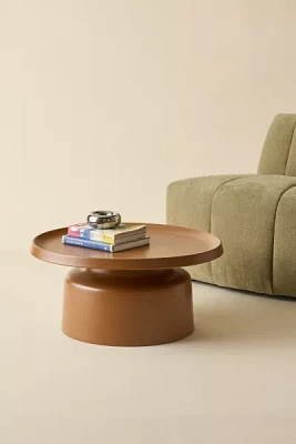 Faye Short Pedestal Metal Coffee Table