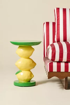 Stacked Lemon Sculpture Side Table