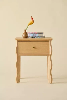 Sylvie Squiggle Wood Storage Nightstand